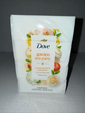 Dove Garden Tea Party Honeysuckle Gardenia Beauty Bars - White